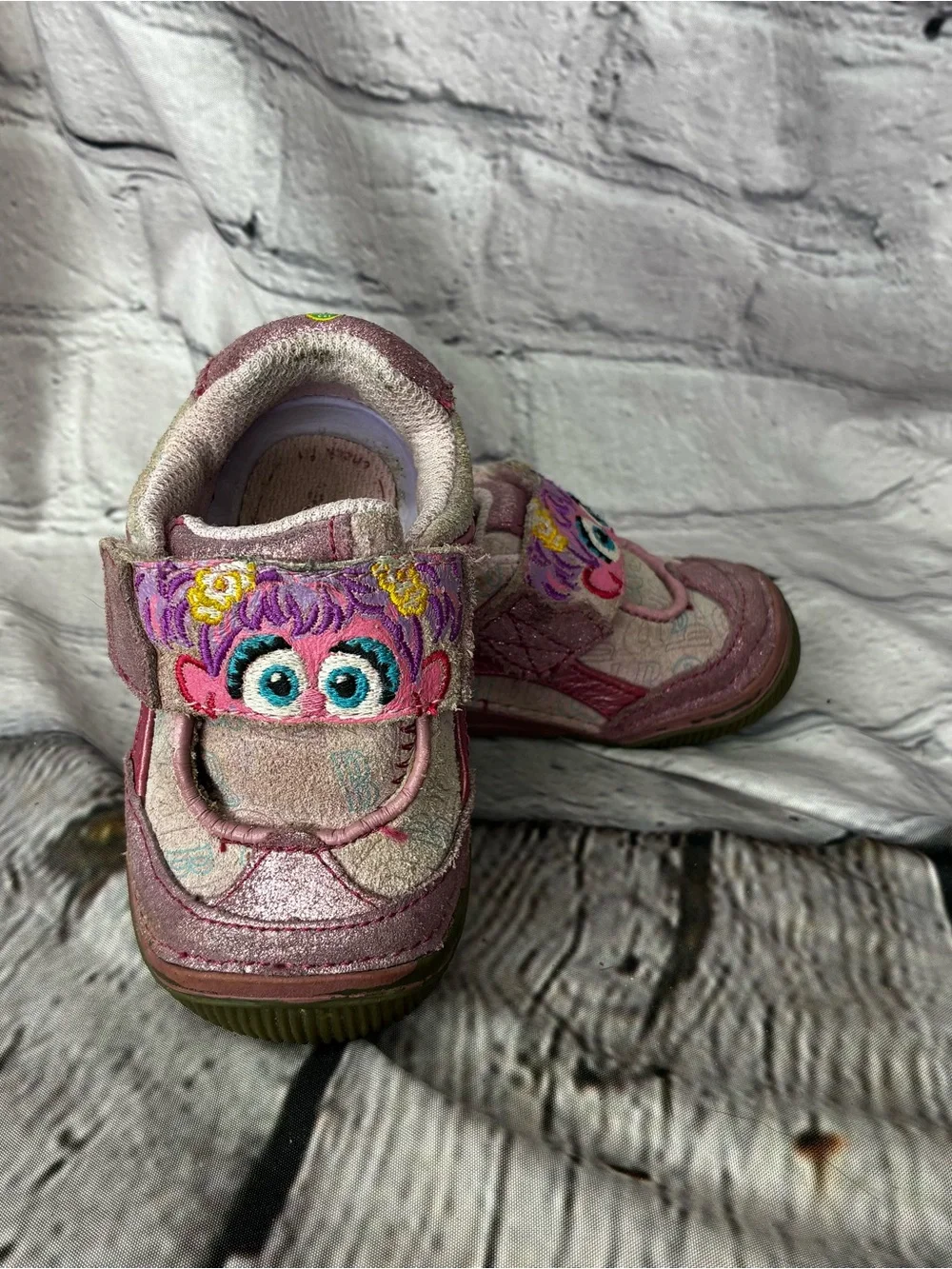 VTG Y2K Abby‎ Cadabby Sesame Street Baby Stride Rite Pink Sneaker Shoes Size 4